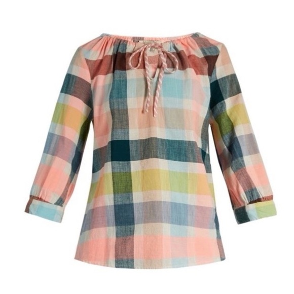 Ace & Jig Cotton Checked Rosa Top in Crown - Picture 3 of 6